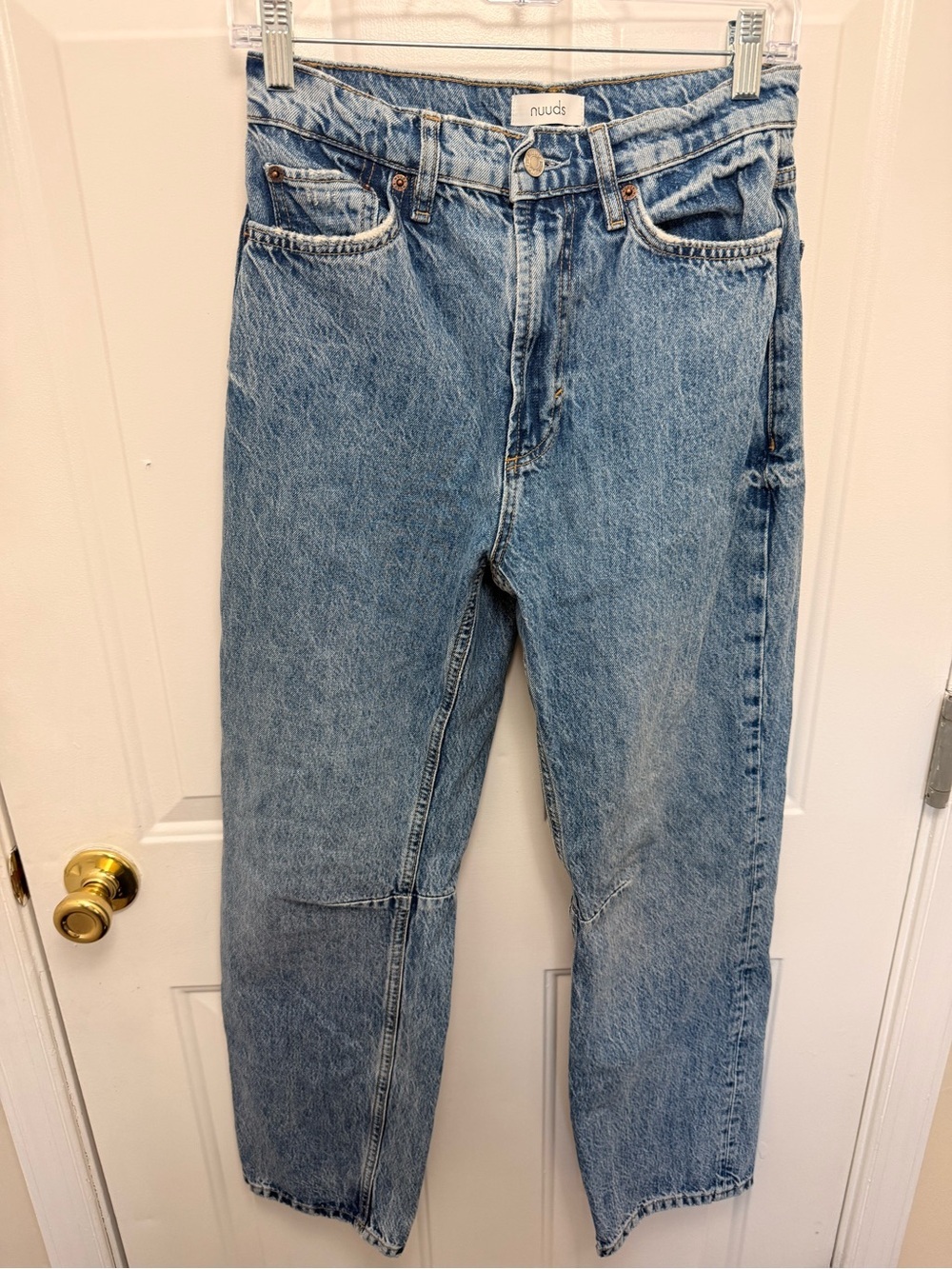 Nuuds Light Wash The Relaxed Taper Straight Leg Jeans Size 24 Casual Denim Comfy